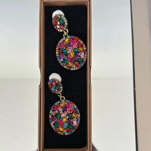 Colorful Gemstone Drop Earrings